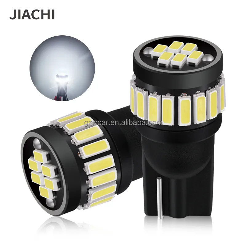 JIACHI FACTORY 168 194 Car Led T10 W5W Light Bulb 4014 21SMD 12-24V 6000K Reading Interior Auto Light License Plate Lamp For Car