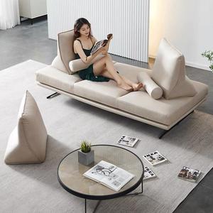 Sofá Cama Minimalista sin Respaldo, de Tela Transpirable y Versátil en Forma de U, para Estudio o Dormitorio, Chaise Longue - Product Image 2
