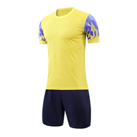 Jersey Latihan Sepak Bola Berkualitas Tinggi Bahan Poliester Cepat Kering Setelan Sepak Bola Lari Jogging Set Jersey Sepak Bola Desain Kustom