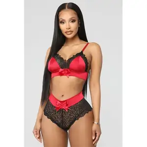 Đồ Lót Khiêu Dâm Phụ Nữ 2021 Summer Sexy Lingerie Set Bras Dàn Cộng Với Kích Thước Push Up Bra Ren Bowknot Bikini Bộ Tóm Tắt