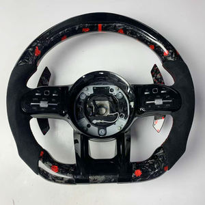 Alcantara พวงมาลัยคาร์บอนไฟเบอร์อัปเกรดสำหรับ <span class=keywords><strong>Mercedes</strong></span> Benz W221 W222 W211 W212 CLS W218 C117 X117 W205 C43 C63 <span class=keywords><strong>AMG</strong></span> - Product Image 1