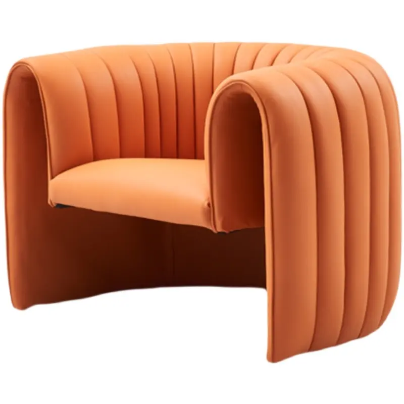 Comfortable velvet seating coffee orange accent modern lounge set furniture leatherarm for luxury living room chairs