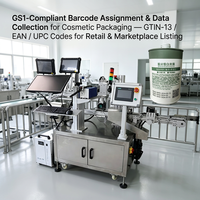 Machine de marquage laser UV pour emballages de bouteilles et de boîtes cosmétiques avec support IA pour codes-barres GTIN/EAN/UPC