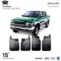 Accessoires Extérieurs de Voiture, Garde-Boue pour Toyota Hilux 1998-2005, Ensemble de 4 Garde-Boue Avant et Arrière en Plastique Noir