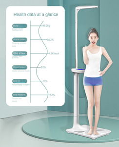 مقياس قياس الدهون بالموجات فوق الصوتية لقياس ارتفاع الجسم بمي بالموجات فوق الصوتية مع مسطرة مقياس وزن رقمي إلكتروني طبي للإنسان - Product Image 4