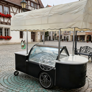 Chariot à glaces mobile avec vitrine congélateur, chariot à gelato <span class=keywords><strong>pour</strong></span> la vente de nourriture de rue, chariot commercial <span class=keywords><strong>pour</strong></span> la vente de bâtonnets glacés - Product Image 3