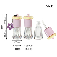 Décoration florale Jinze RTS pour tube de gloss à lèvres, emballage cosmétique en stock