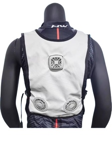 Gilet in poliestere sottile con doppia ventola di raffreddamento a semiconduttore per sport all'aperto, campeggio, alpinismo, cantiere - Product Image 2