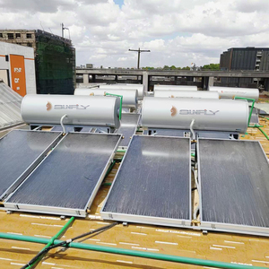 Sistema de calentamiento de agua solar con revestimiento esmaltado de panel plano presurizado de 300 litros con conexión de enchufe directo, géiser solar de ahorro de energía - Product Image 4