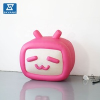 Décoration de fête et d'événement durable en PVC gonflable scellé, modèle de télévision de dessin animé, pour centres commerciaux et festivals