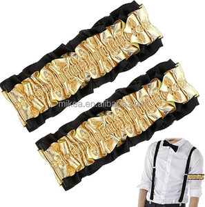 2 Pièces Jarretière de bras antidérapante style Années 20 pour hommes, pour chemise de costume, pour fête Années 20 - Product Image 1