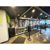 Fournitures de magasin de détail Comptoir de présentation en verre transparent Full Vision Cabinet Design Vitrines en verre