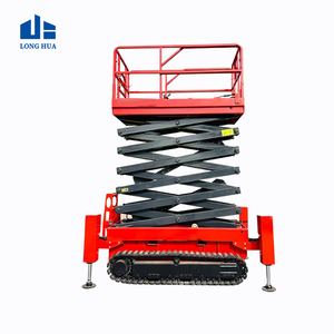 Platform kerja Aerial seluler yang ditinggikan elektrik kapasitas 500kg dengan berjalan di rumput - Product Image 3