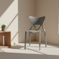 Chaises de salle à manger modernes en fibre plastique PP, empilables, pour intérieur et extérieur, usage domestique, bureau et scolaire, chaise rafraîchissante