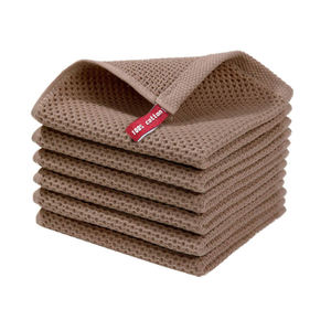 Wholesale 100% Cotton Waffle Kitchen <b>Towels</b> Durable Absorbent Antibacterial Eco-Friendly Reusable Multipurpose Cleaning Dish - Product Image 1