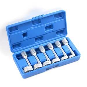 12pt 1/2" Drive L-Type Diesel Injector <strong>Fuel</strong> <strong>Line</strong> Sockets Wrench <strong>Set</strong> 12/14/16/17/18/19mm - Product Image 2