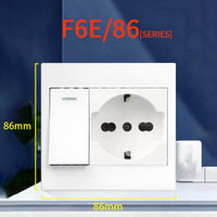 Prise murale électrique de haute qualité avec interrupteur et ports USB Type-C, conforme aux normes italiennes, chinoises, européennes, allemandes et françaises, en panneau PC.