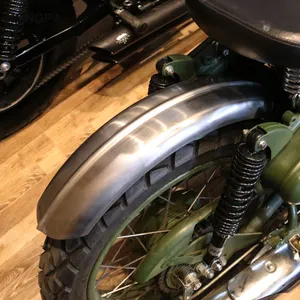 Garde-boue arrière de roue de moto, garde-boue en métal chromé pour motos universelles Royal enfield tout-terrain