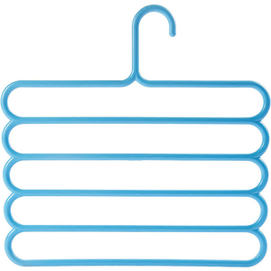 5 Tier Eco-Friendly Space Saving <strong>Multi</strong> Functional Plastic Pants Rack Trouser <strong>Hanger</strong> for Kitchen &amp; Living Room - Product Image 6