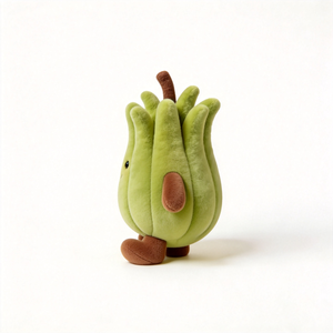 Juguete de Peluche de Fruta Verde Personalizado, Lindo Pimiento, Cactus y Pera de Peluche con Cara Pequeña, Adorable Fruta de Pie con Botas Marrones - Product Image 6