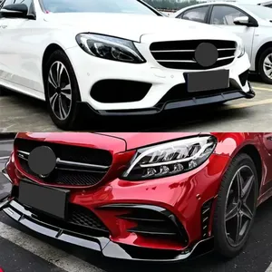 ลิ้นกันชนหน้ารถยนต์สำหรับ C Class W205 C205 C200 C200L C260L 2015-2021 ดิฟฟิวเซอร์ สปลิตเตอร์ สปอยเลอร์ ชุดแต่งภายนอก - Product Image 4