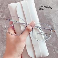 Nouveau irrégulière TR90 Transparent Anti lumière bleue bloquant les lunettes cadre femmes rond pc anti lumière bleue montures de lunettes optiques