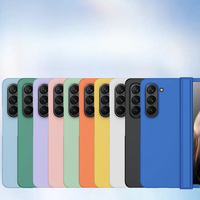 Casing HP 3 in 1 Combo dengan Sambungan Engsel untuk Samsung Galaxy Z Fold 6 5 3 4 Warna Macron Hard Cover Fold5 Fold4 Fold3 Funda