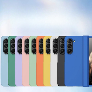 <span class=keywords><strong>Funda</strong></span> 3 en 1 con Conexión de Bisagra para Samsung <span class=keywords><strong>Galaxy</strong></span> <span class=keywords><strong>Z</strong></span> <span class=keywords><strong>Fold</strong></span> 6 5 3 <span class=keywords><strong>4</strong></span>, Carcasa Rígida Color Macaron para Fold5 Fold4 Fold3 - Product Image 2