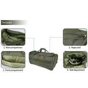 Haute qualité Durable Polyester entraînement <span class=keywords><strong>en</strong></span> plein air randonnée voyage tactique Trolley case bagages valise sac avec roues - Product Image 2
