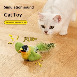 Mainan Kucing Interaktif ZMaker 2025 Bulu Halus dengan Sayap Berkibar & Desain Burung Berbunyi - Hiburan Mandiri untuk Kucing - Product Image 1