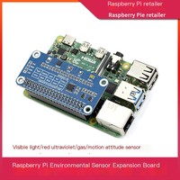 Papan Ekspansi Sensor Lingkungan Raspberry Pi ZeroW/4B, dengan Sensor Barometrik, Ultraviolet, dan Inframerah
