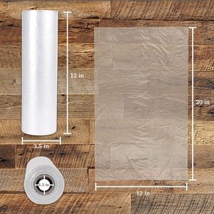 HC 12 "X 20" sacs de produits en plastique transparent sur un rouleau, pain et sacs d'épicerie U Aprox 340 sacs sur rouleau - Product Image 4