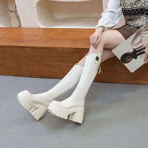 <span class=keywords><strong>Stivali</strong></span> Invernali da Donna con Tacco Alto di Grande Taglia, Scarpe da Donna alla Moda - Product Image 5