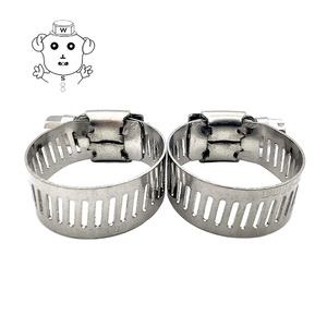 Factory 8 10 12 16 18 20mm SS304 316 American USA Type Pipe <b>Clip</b> Hose Clamp for Oil Pipe Chimney Exhaust Pipe Metric System - Product Image 3