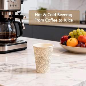 SOPARO Gobelets à café jetables de 16 oz avec feuille d'or, résistants aux fuites, pack d'introduction de la marque pour les cafés à emporter - 100 pièces - Product Image 6