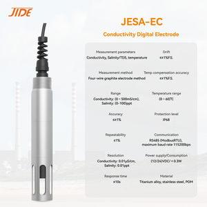 JIDE ESA-EC Direct Factory Online Industrial Municipal Esgoto Efluente TDS CE Condutividade Medidor Sensor - Product Image 2