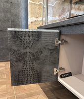 Cuir de vachette véritable de qualité supérieure, grain de crocodile embossé, chaises, canapés et armoires de luxe, accessoires de rembourrage sur mesure