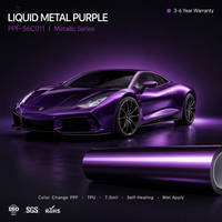 Film de protection PPF auto-cicatrisant, résistant aux UV, hydrophobe, anti-jaunissement, couleur métallique liquide violette nacrée pour le style automobile