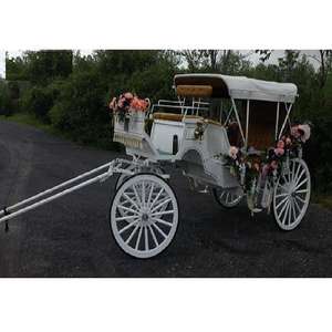 Carruaje de Lujo Estilo Victoriano Real Blanco con Caballos, Clásico, Tradicional y Moderno, de Metal y Madera para Visitas Turísticas en Victoria - Product Image 1