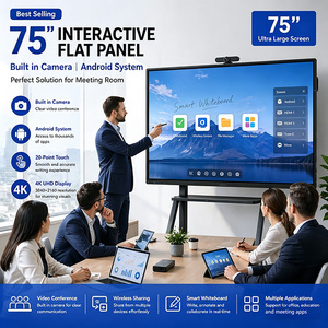 Tableaux interactifs LED intelligents 75 pouces, écran tactile Android, tableau interactif pour réunions, tout-en-un, LCD - Product Image 1