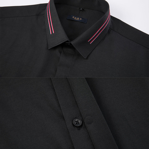 Camisa de Hombre de Alta Calidad con Estampado Daro, Puño Cuadrado, Cierre Frontal Oculto, Manga Larga y Cuello Corto en Punta - Product Image 3