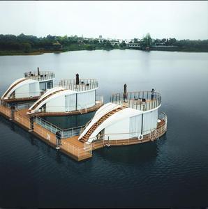 Experiencias de estancia únicas Residencias flotantes impermeables frente al mar Casas flotantes modulares Aqua Villas Scenic Marina Sala de estar - Product Image 1