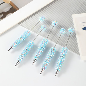 Venta directa de fábrica, bolígrafo de firma de diamante completo ostentoso de lujo, accesorios de bricolaje, bolígrafo de cuentas creativo DIY, bolígrafo recargable de cuentas - Product Image 2