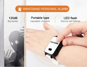 निजी आत्मरक्षा एलर्मर 125db सुरक्षा रिस्टबैंड अलार्म के नेतृत्व वाले एंटी-अटैक अलर्ट - Product Image 3