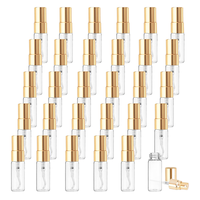 En stock, mini flacon de parfum en verre rond de 5 ml, 8 ml, 10 ml, transparent, avec bouchon, flacon de parfum en verre de voyage