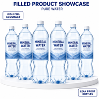 Ligne de production automatique de remplissage d'eau pure minérale en bouteilles de 3,5 gallons à haut rendement industriel