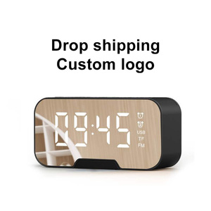 EMAF 3 in 1 Orologio Digitale a Batteria Ricaricabile con Specchio LED, Sveglia, Altoparlante Wireless BT, <span class=keywords><strong>Radio</strong></span>, Slot per Scheda TF e Aux - Product Image 2