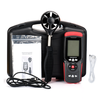 Gt8907 Anémomètre numérique de haute précision Testeur de volume d'air Température du vent Direction du vent Instrument de mesure du niveau du vent