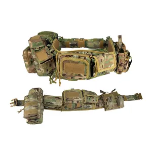 Zennison Multifunktionale tragbare Ausrüstung Tarnband Outdoor Molle Gürtel Dienst Dienst Dienst Taille Taktischer Gürtel