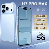 Original 17 Pro Max 5G 7.3 Pulgadas 16GB+1TB CPU Octa Core Cámara Trasera de 108MP LTE Celular Inglés